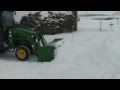 John Deere 2720 snow blowing