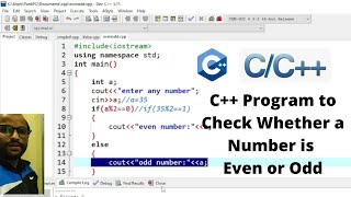 Even and odd number Program - C++ Tutorial for Beginners in Hindi 22