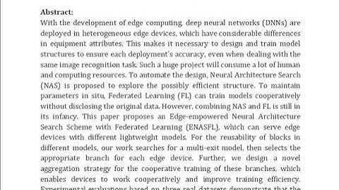 ENASFL A Federated Neural Architecture Search Scheme for Heterogeneous Deep Models in Distributed Ed