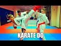 Тренировка перемещений, ударов, защиты/Train movements, strikes, blocks in karate/KARATE CLUB "SKIF"