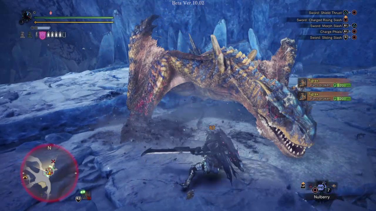 Iceborne Beta Tigrex Solo - CB