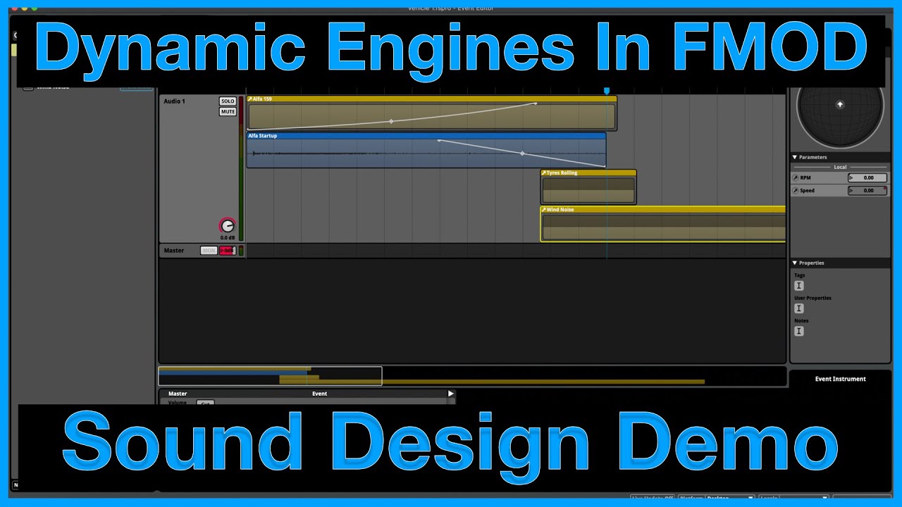 FMOD Dynamic Engine Sound Design Demo YouTube
