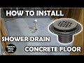 How to install Oatey shower drain on a concrete slab for a shower pan liner