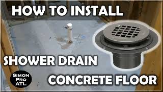 How to install Oatey shower drain on a concrete slab for a shower pan liner