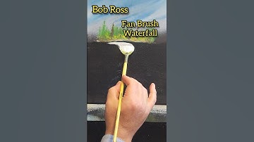 Bob Ross Fan Brush Waterval Zo mooi #bobross #shorts