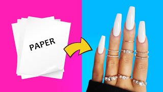 DIY - HOW TO MAKE WATERPROOF FAKE NAILS FROM 