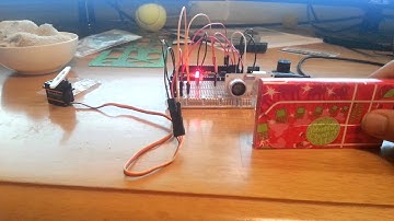Arduino ultrasonic sensor led & servo control