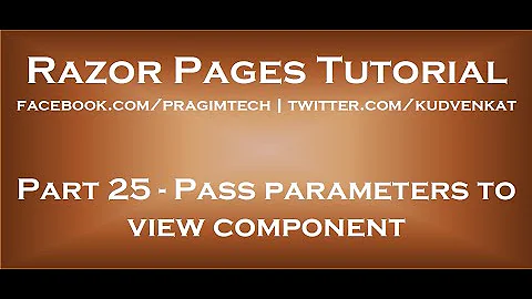 Pass parameters to view component in asp.net core