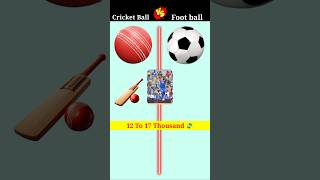Cricket Ball 🏏 🆚 Football ⚽ 😱 | Kaun Hai Zyada Powerful? 🔥 #shorts #sports #shortvideo #shortsfeed