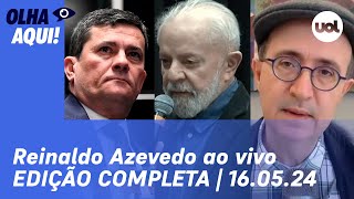 Reinaldo Azevedo ao vivo: Lula e negros no Rio Grande do Sul, julgamento de Moro e Datena candidato