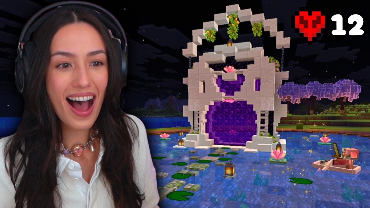 I BUILT THE NETHER PORTAL POND - Hardcore Minecraft Ep.12