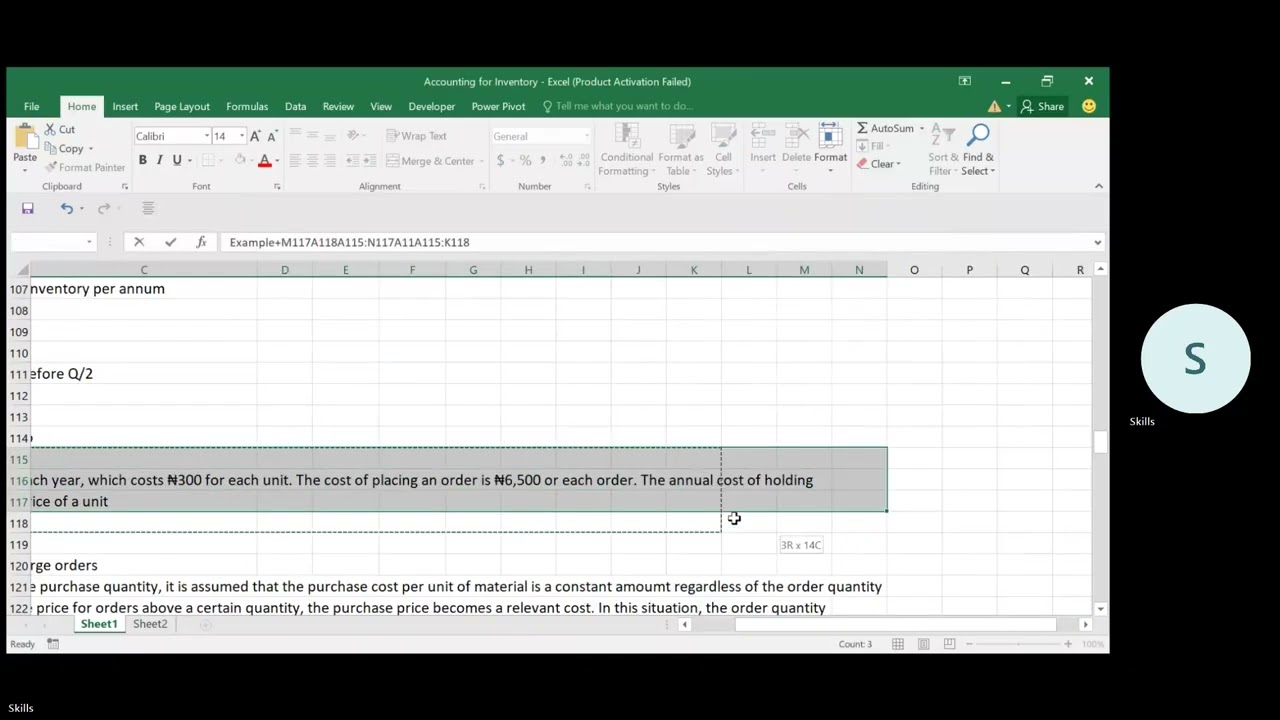 Management Accounting-Accounting for Inventory Cont'd