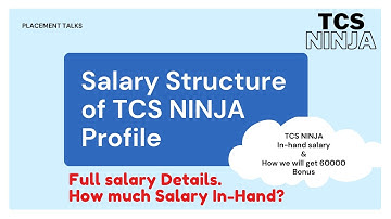 TCS NINJA profile in-hand salary 2021 | how to get 60000 bonus |TCS salary structure | CTC vs INHAND