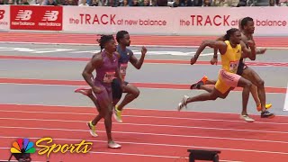 Olympian Noah Lyles trolls Tyreek Hill after winning 60m final in Boston | NBC Sports