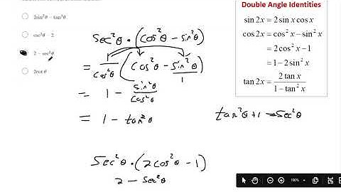 Use double angle formulas to simplify trigonometric expressions