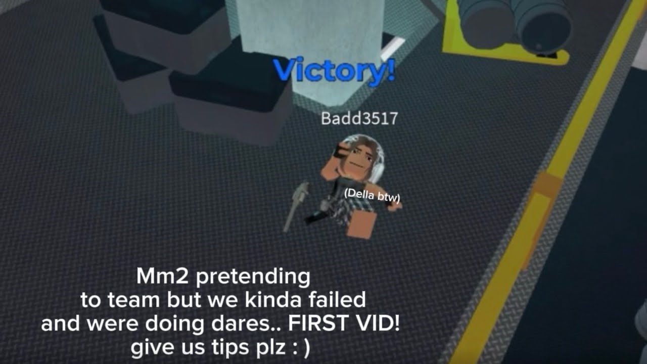 Mm2 video of us trying to team.. but we fail and end up doing dares 😄! 