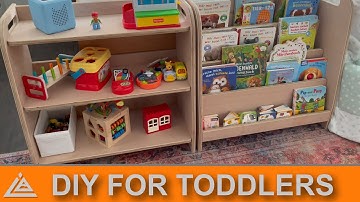 How to build an easy Montessori book and toy shelf | FREE PLANS