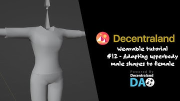 How to adjust a Male Shirt to Female Shape / Decentraland Wearable tutorial #12