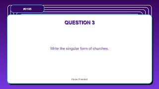 Singular and Plural Practice Test | 5 Questions | English Grammar