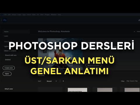 PHOTOSHOP ÜST MENÜ GENEL TANITIM - PHOTOSHOP SARKAN MENÜ