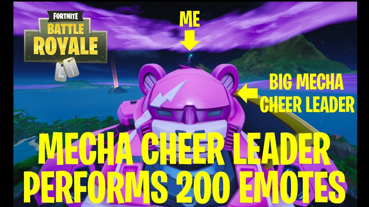 Fortnite *NEW* Mecha Team Leader Performs 200 Emotes! - YouTube