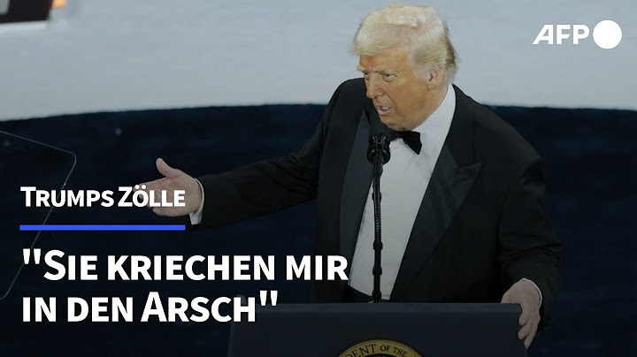 Trump im Zollstreit über andere Länder: "Sie kriechen mir in den Arsch" | AFP
