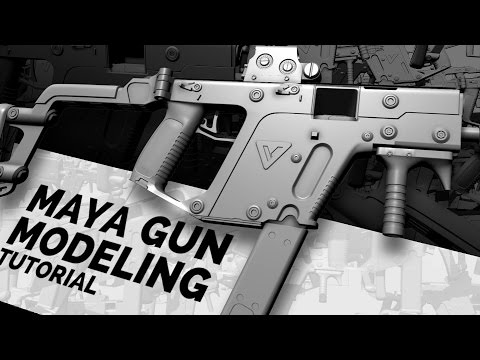 GUN MODELING in MAYA part 1 - hard surface modeling tutorial