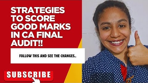Strategies to score exemption in CA final audit..#caexams #cafinal #cafinalaudit #studyadvice