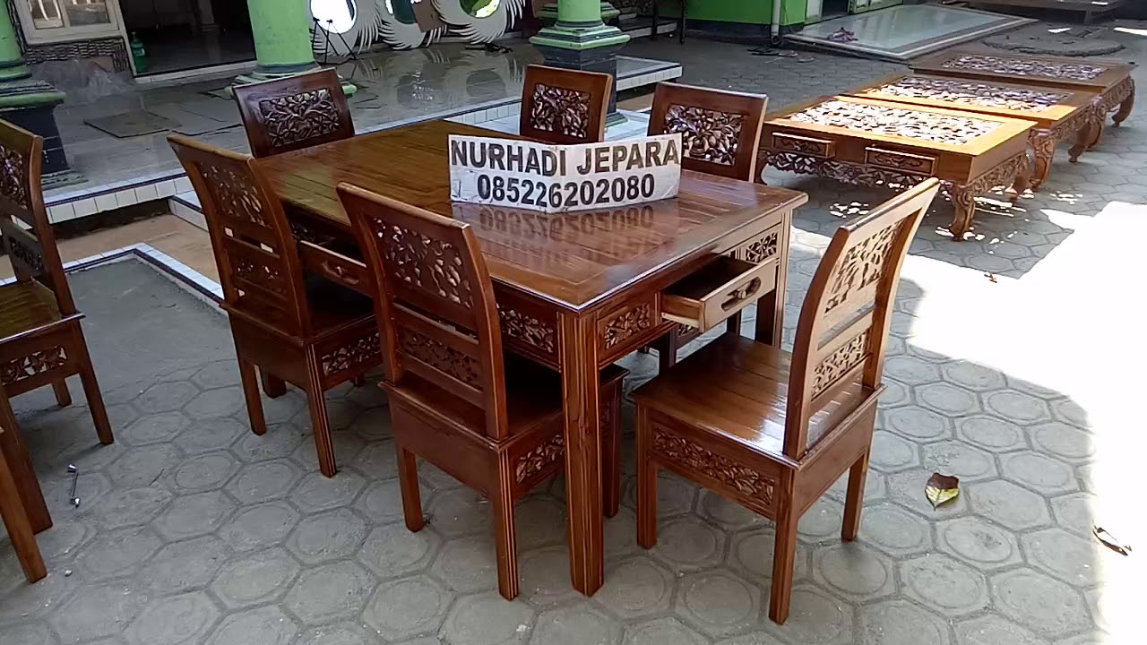  Kursi  makan kartini  kursi  makan kayu jati  ukiran terlaris 