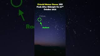 Best Time To View The Orionids Meteor Shower Is 21st - 22nd October 2023 #meteorshower #meteor