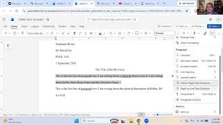 2026 MLA Word Document Tutorial