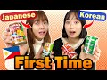 Korean and Japanese Try  Filipino Canned Food For The First Time【REACT】feat.@咪蕾 미래