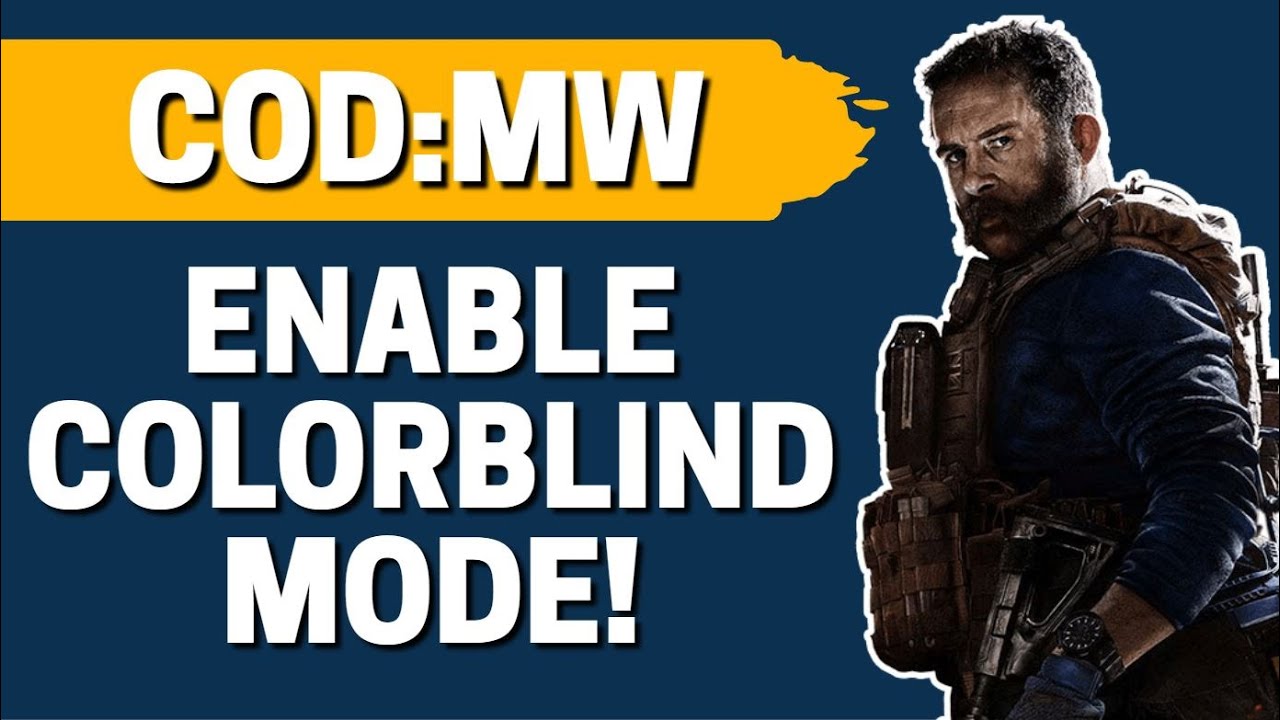 How To Enable Colorblind Mode Modern Warfare 2020 YouTube
