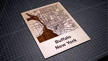 Engraving a City Map with a Laser Cutter