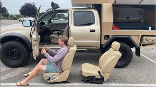 Mercedes seats in a 1st gen TACOMA (details) by Overland Under Budget 11,817 views 9 months ago 14 minutes, 17 seconds