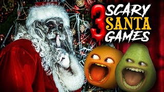 Orange and Pear play 3 Scary Santa Games!