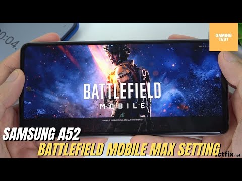 Samsung Galaxy A52 Battlefield Mobile Gaming test Max Setting | Snapdragon 720G, 90Hz Display
