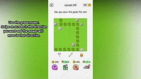 Braindom Level 143 Can you mow the grass for me?