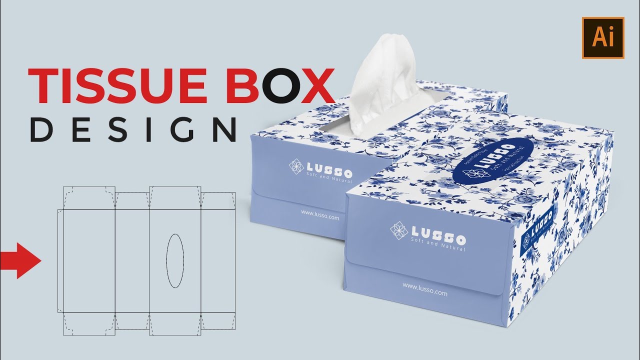 Tissue Paper Box Packaging Mockup