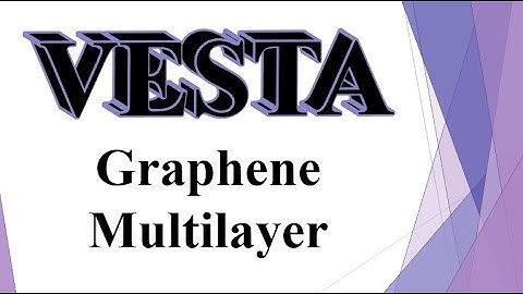 Graphene multilayer creation using VESTA