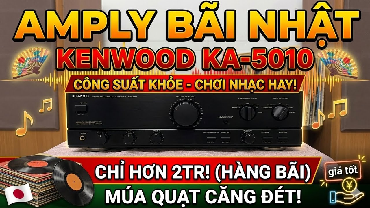 Kenwood KA-5010 amplifier, made in Japan, powerful and plays music