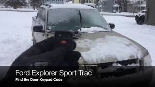 Sport Trac Door Code - How to find it!