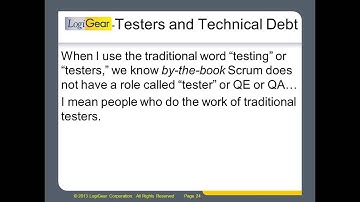 Technical Debt  - A Growing Problem for Testers