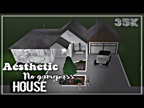 Aesthetic No Gamepass House Roblox Bloxburg Speedbuild Youtube