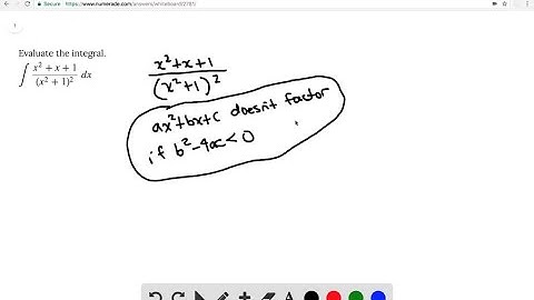 Evaluate the integral. ∫x^2 + x + 1/(x^2 + 1)^2 dx