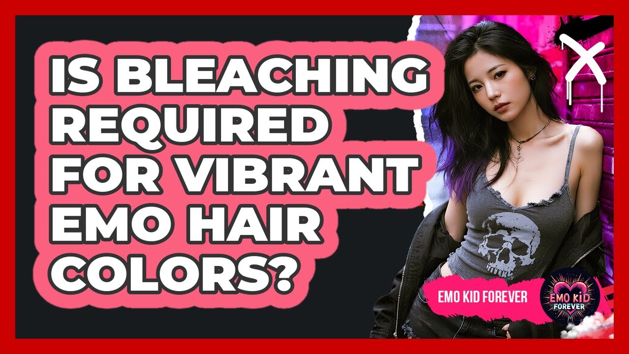 Is bleaching required for vibrant emo hair colors?