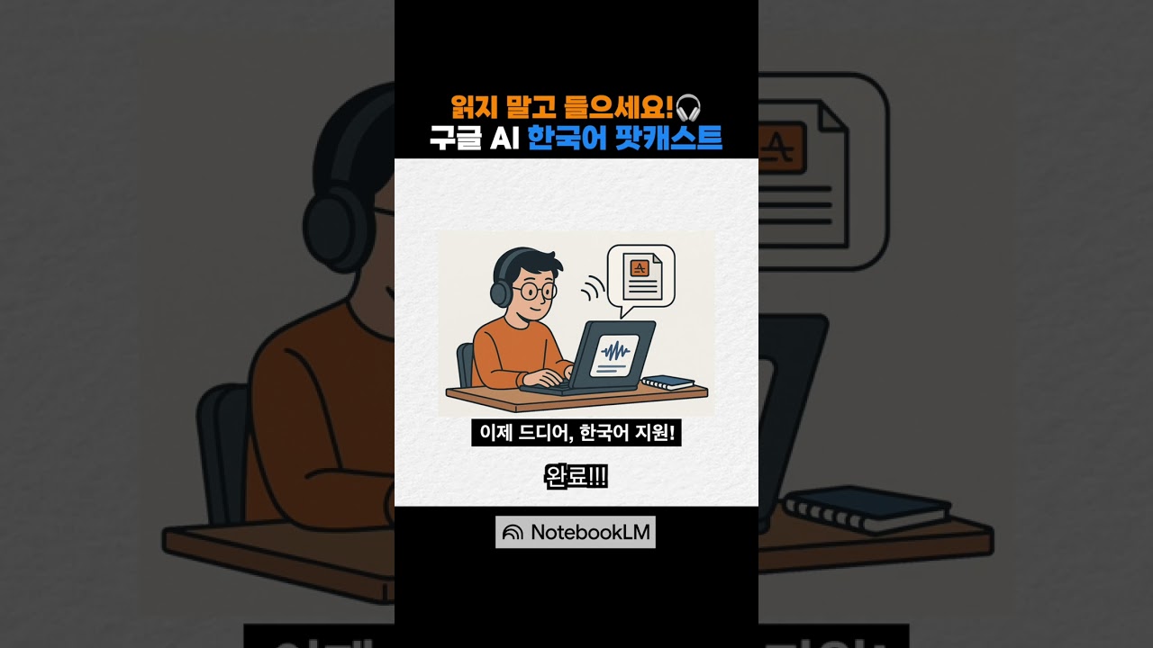 이젠 읽지 말고 들으세요! 구글 AI 한국어 팟캐스트(노트북LM) - YouTube