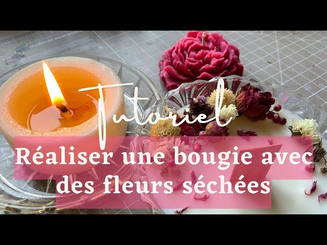 DIY Comment faire une bougie avec fleurs séchées ?