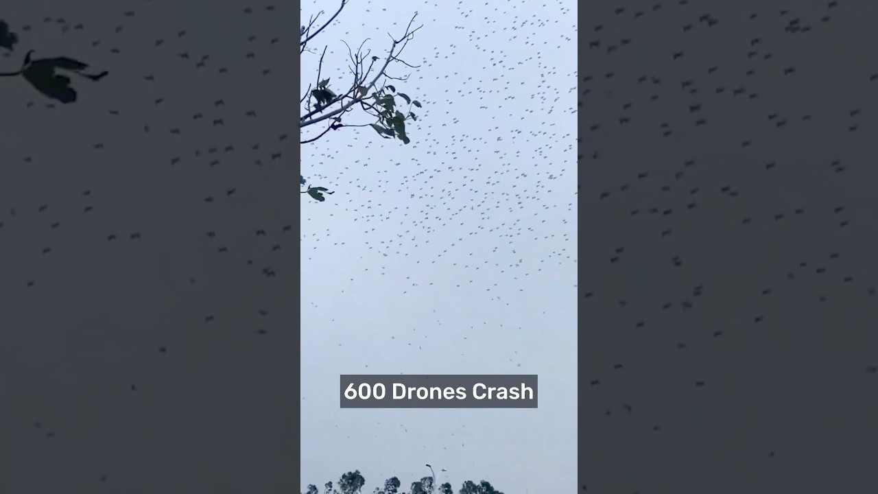 600 drones crash during a show in China after a failed performance 