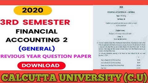 B.com Semester -3 All Subjects and Financial Accounting 2 Previous Year Question Paper 2020